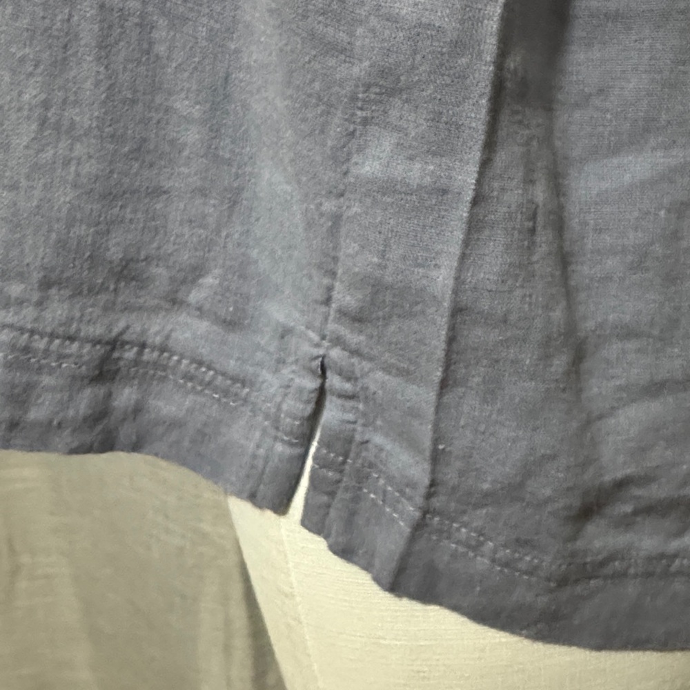 NWT Splendid Linen Viscose Blend Popover Blouse-Sz S-Chambray Blue-V Neck - Picture 5 of 11